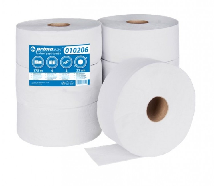 TP Jumbo 2vr. recykl 230mm - Papírová hygiena Toaletní papír do zásobníků 2 vrstvý